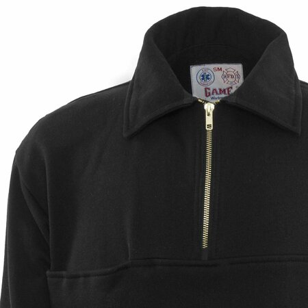 Game Workwear No Denim Quarter-Zip Jobshirt, Black, Size Medium 811